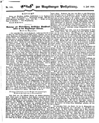 Augsburger Postzeitung Dienstag 3. Juli 1855