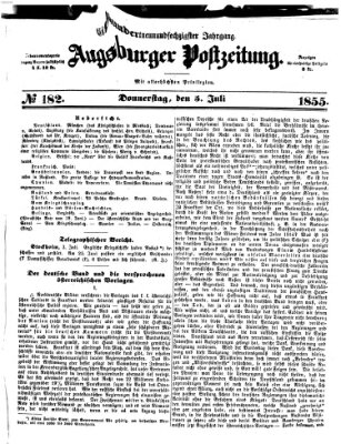 Augsburger Postzeitung Donnerstag 5. Juli 1855