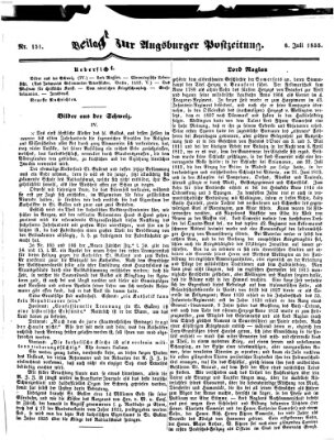 Augsburger Postzeitung Freitag 6. Juli 1855