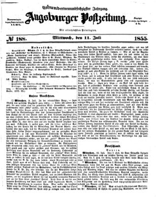 Augsburger Postzeitung Mittwoch 11. Juli 1855