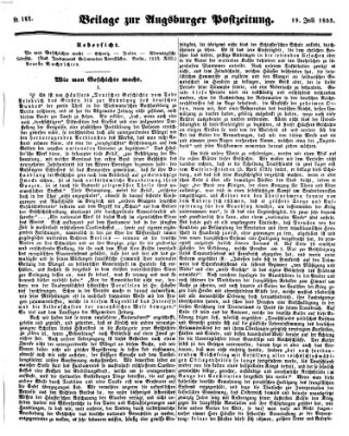 Augsburger Postzeitung Donnerstag 19. Juli 1855