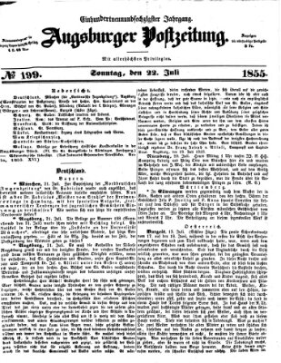 Augsburger Postzeitung Sonntag 22. Juli 1855