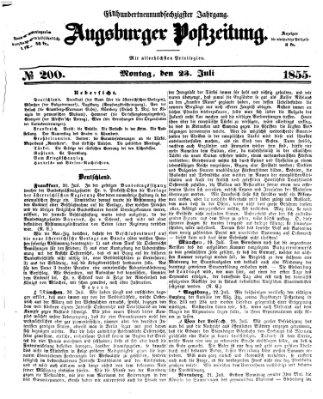 Augsburger Postzeitung Montag 23. Juli 1855