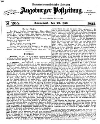 Augsburger Postzeitung Samstag 28. Juli 1855