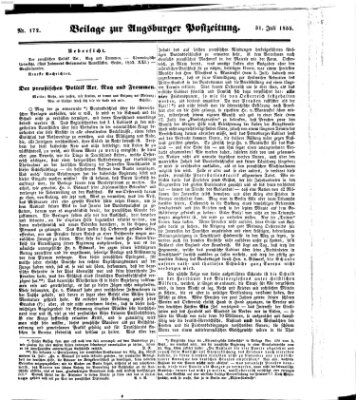 Augsburger Postzeitung Dienstag 31. Juli 1855