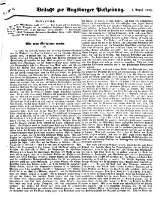 Augsburger Postzeitung Freitag 3. August 1855