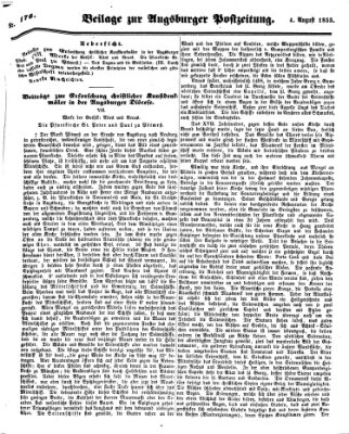 Augsburger Postzeitung Samstag 4. August 1855