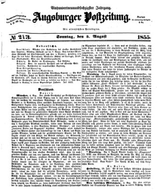 Augsburger Postzeitung Sonntag 5. August 1855