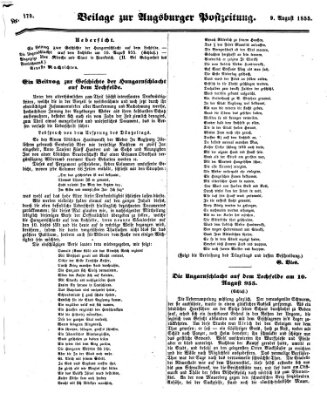 Augsburger Postzeitung Donnerstag 9. August 1855