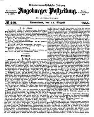 Augsburger Postzeitung Samstag 11. August 1855