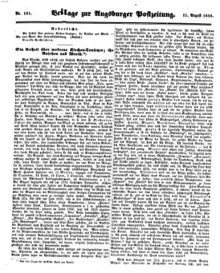 Augsburger Postzeitung Samstag 11. August 1855