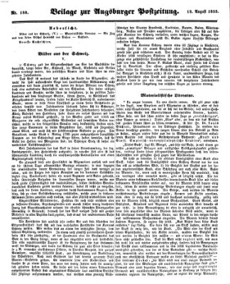 Augsburger Postzeitung Samstag 18. August 1855