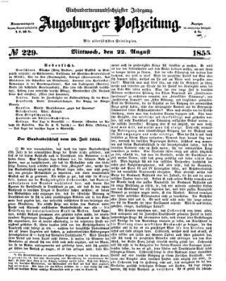 Augsburger Postzeitung Mittwoch 22. August 1855