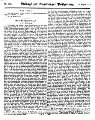 Augsburger Postzeitung Donnerstag 23. August 1855