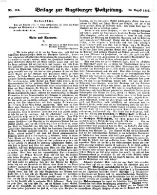 Augsburger Postzeitung Sonntag 26. August 1855