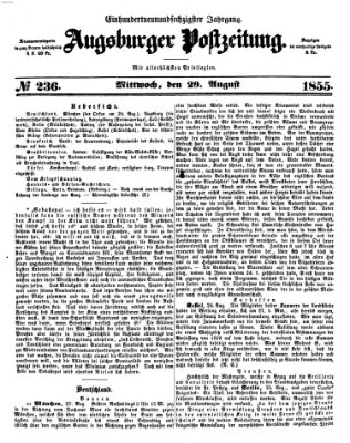 Augsburger Postzeitung Mittwoch 29. August 1855