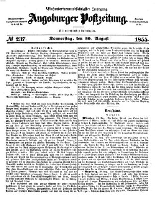 Augsburger Postzeitung Donnerstag 30. August 1855