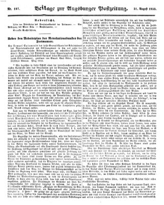 Augsburger Postzeitung Freitag 31. August 1855