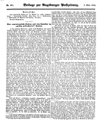 Augsburger Postzeitung Mittwoch 5. September 1855