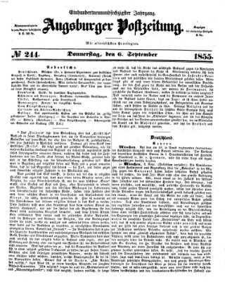 Augsburger Postzeitung Donnerstag 6. September 1855