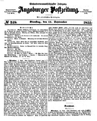 Augsburger Postzeitung Dienstag 11. September 1855