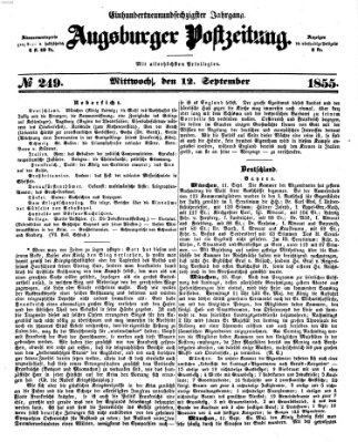 Augsburger Postzeitung Mittwoch 12. September 1855