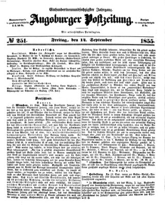 Augsburger Postzeitung Freitag 14. September 1855