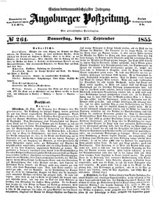 Augsburger Postzeitung Donnerstag 27. September 1855