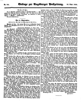 Augsburger Postzeitung Freitag 28. September 1855