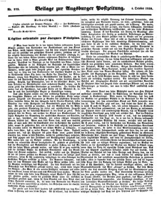 Augsburger Postzeitung Donnerstag 4. Oktober 1855