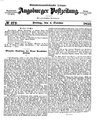 Augsburger Postzeitung Freitag 5. Oktober 1855