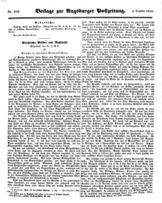 Augsburger Postzeitung Freitag 5. Oktober 1855