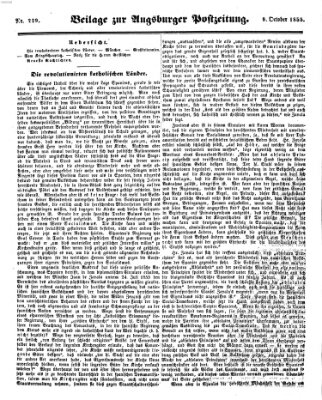 Augsburger Postzeitung Dienstag 9. Oktober 1855