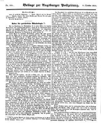 Augsburger Postzeitung Donnerstag 11. Oktober 1855