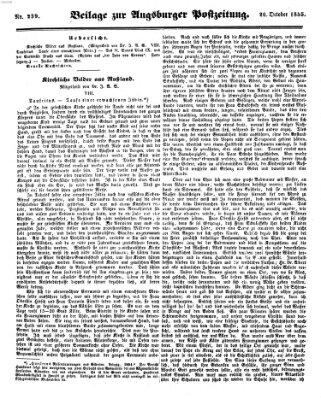 Augsburger Postzeitung Samstag 20. Oktober 1855