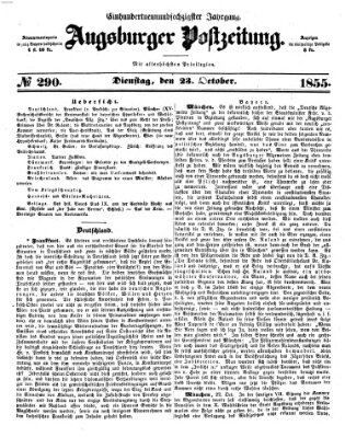 Augsburger Postzeitung Dienstag 23. Oktober 1855