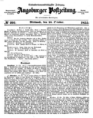 Augsburger Postzeitung Mittwoch 24. Oktober 1855
