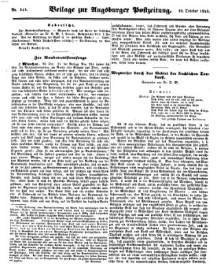Augsburger Postzeitung Donnerstag 25. Oktober 1855