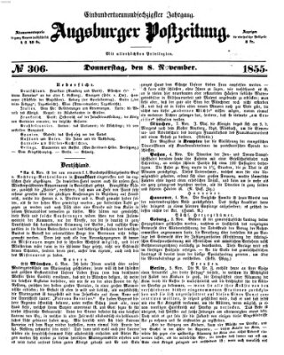 Augsburger Postzeitung Donnerstag 8. November 1855