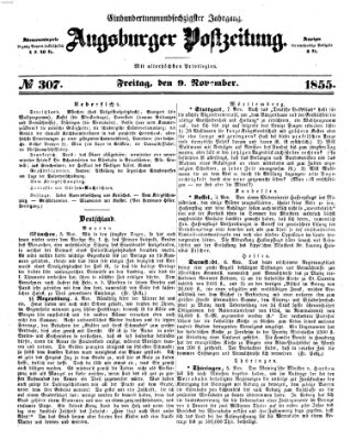 Augsburger Postzeitung Freitag 9. November 1855