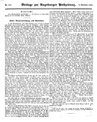 Augsburger Postzeitung Dienstag 13. November 1855