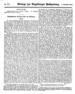 Augsburger Postzeitung Samstag 17. November 1855