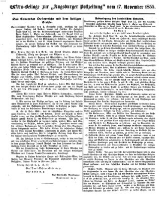 Augsburger Postzeitung Samstag 17. November 1855