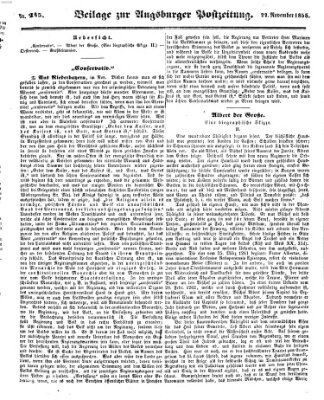 Augsburger Postzeitung Donnerstag 22. November 1855