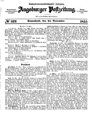 Augsburger Postzeitung Samstag 24. November 1855