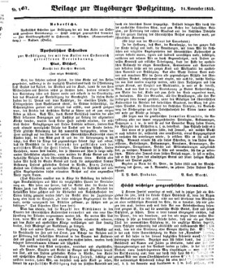 Augsburger Postzeitung Samstag 24. November 1855