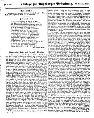 Augsburger Postzeitung Sonntag 25. November 1855