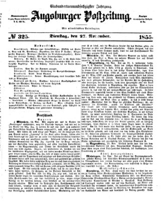 Augsburger Postzeitung Dienstag 27. November 1855