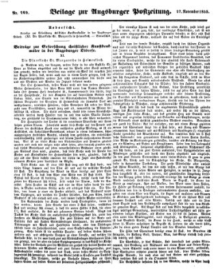 Augsburger Postzeitung Dienstag 27. November 1855