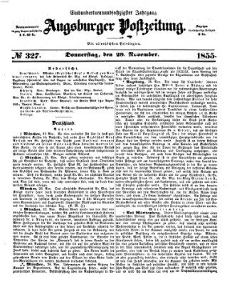 Augsburger Postzeitung Donnerstag 29. November 1855